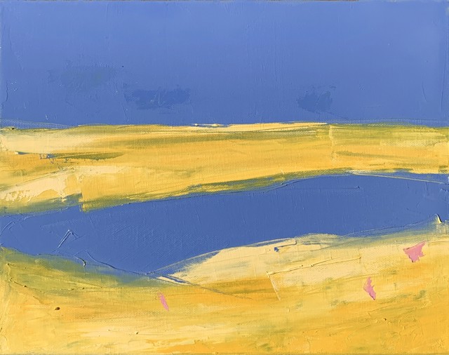 Janis H. Sanders | Marsh & 3 Roses | Oil on Canvas | 11" X 14" | $875