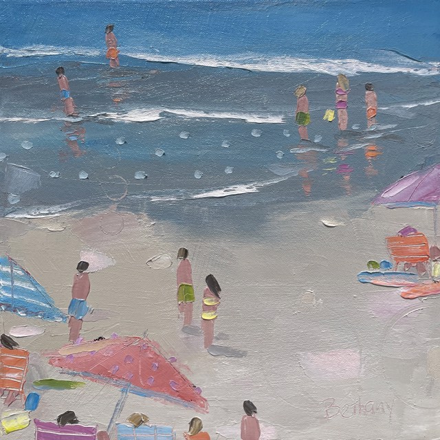 Bethany Harper Williams | Low Tide Beach Fun | Oil on Canvas | 12" X 12" | Sold