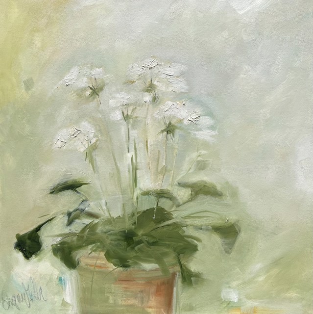 Ingunn Milla Joergensen | Geraniums #3 | Oil on Canvas | 24" X 24" | Sold