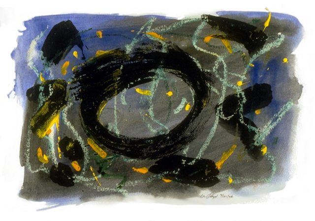 A Mixed media on paper artwork, by Vincent Pepi, titled 1225A, dated 1993