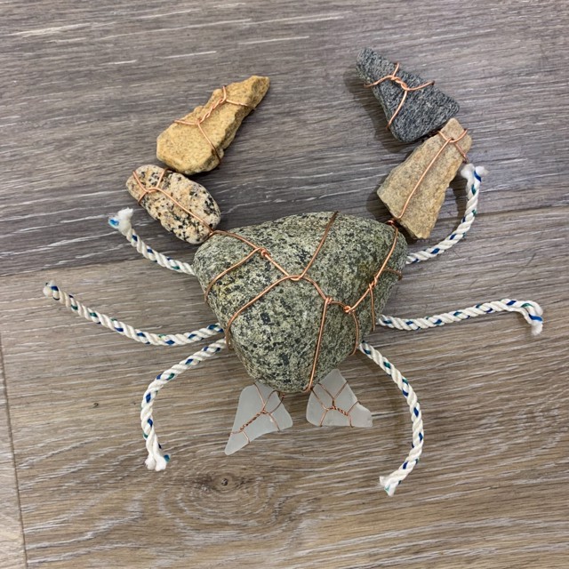 Julia M. Doughty | Crab Study 2 | Found Objects | 7" X 6" | Sold