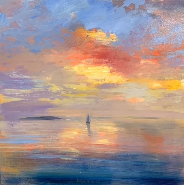 Craig Mooney | Sunrise | Oil on Canvas | 38" X 38" | Sold