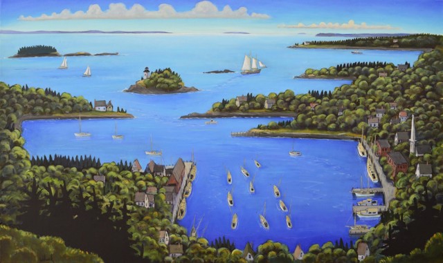 David Witbeck | Blue, Blue Bay | Oil on Canvas | 36" X 60" | Sold