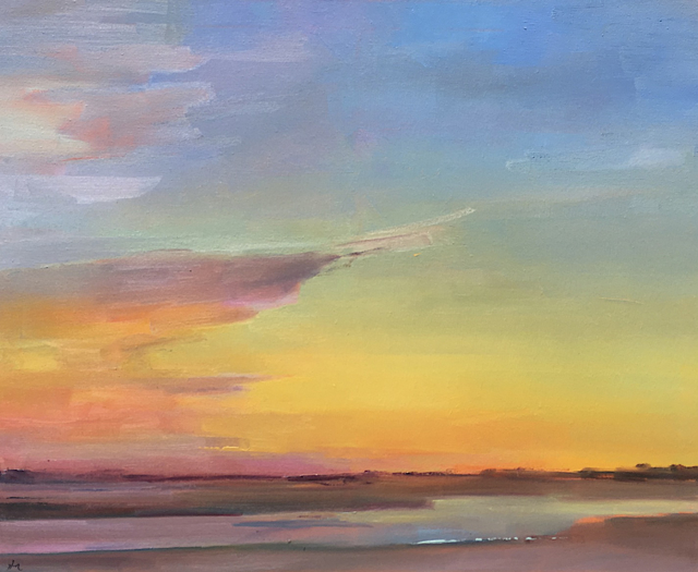 Holly Ready | Beach Glow | Oil on Canvas | 24" X 30" | $4,000