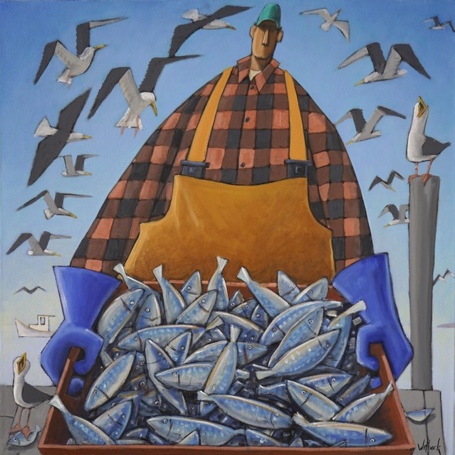 David Witbeck | Fresh Bait | Oil on Canvas | 30" X 30" | $6,000