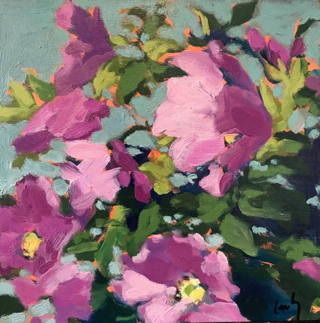 Margaret Gerding | Beach Roses | Oil on Panel | 8" X 8" | $850