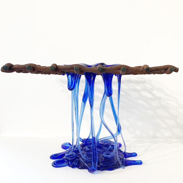 Richard Remsen | Tidal Flow | Cast Glass over Steel | 10" X 12.5" | $2,800