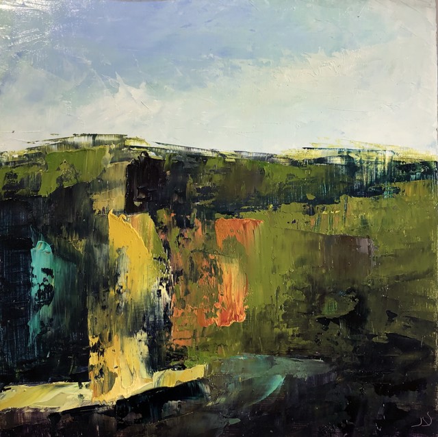 Janis H. Sanders | Sunset Trees | Oil on Panel | 10.25" X 10.12" | $675.00