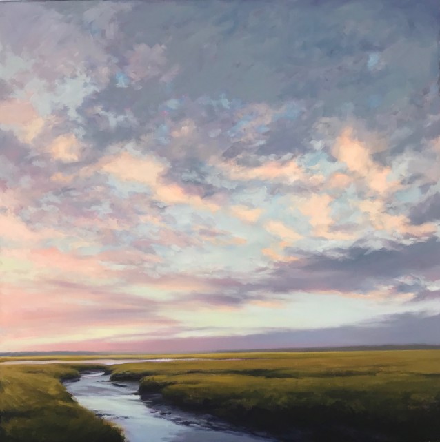 Margaret Gerding | Ocean Sky Above the Marsh | Oil on Canvas | 40" X 40" | Sold