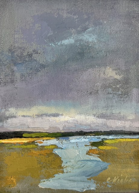 Claire Bigbee | Peaceful River | Oil on Canvas | 6" X 4.5" | Sold