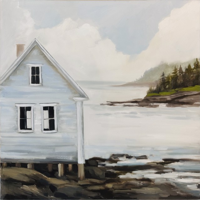 Jill Matthews | Cottage Cove | Oil on Canvas | 20" X 20" | $1,700