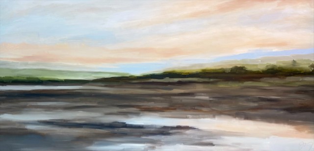 Jill Matthews | Salmon Sky II | Oil on Canvas | 24" X 48" | $3,100