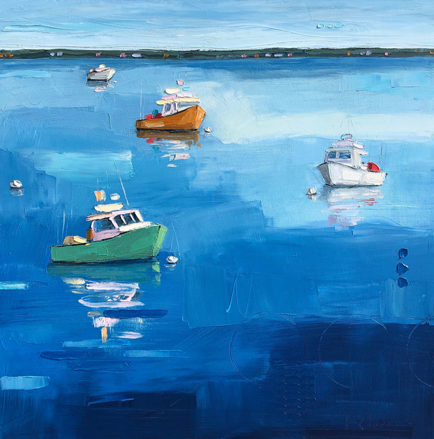 Bethany Harper Williams | Boats at Rest | Oil on Canvas | 24" X 24" | Sold