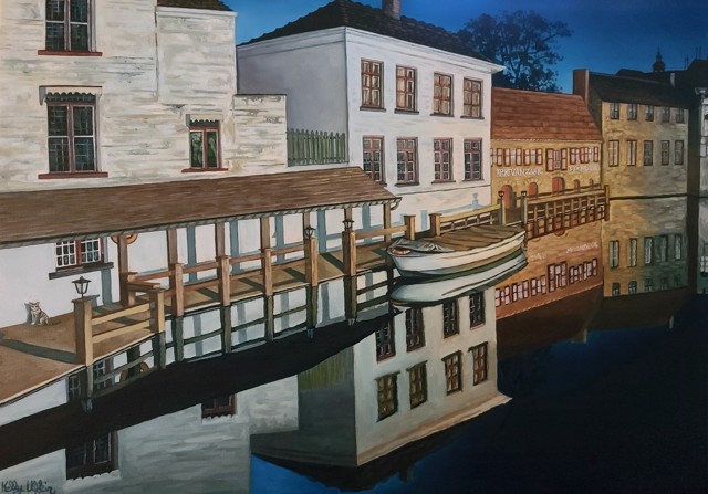 Kelly Ufkin | Evening in Bruges | Oil on Canvas | 20" X 28" | $2,300