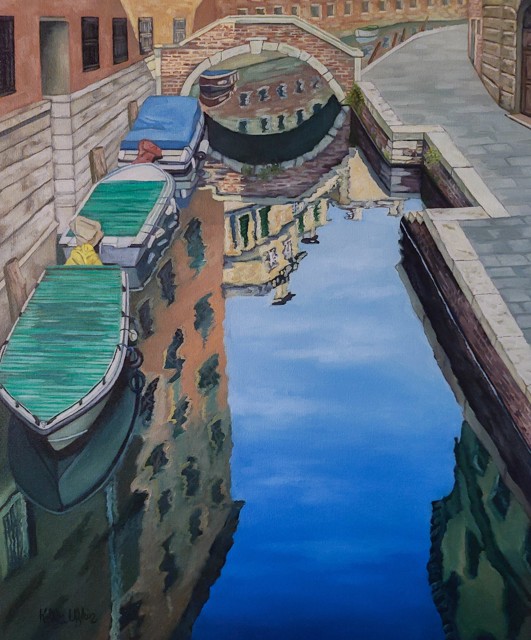 Kelly Ufkin | Ventian Canal | Oil on Canvas | 24" X 20" | $1,800