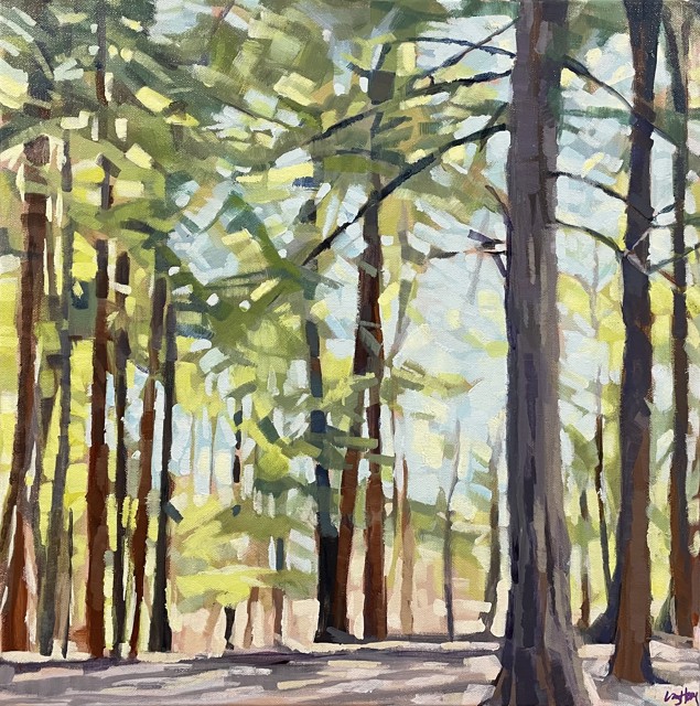 Liz Hoag | Neighborhood Woods | Acrylic on Canvas | 20" X 20" | Sold
