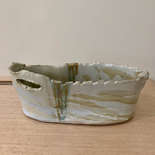 Diane Carten Lynch | Sargent White Vessel IV | Ceramic | 6" X 14" | $125