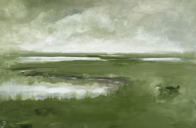 Ingunn Milla Joergensen | Marsh Meditation - Revisited | Oil on Canvas | 24" X 36" | $2,700