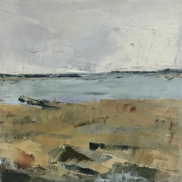 Janis H. Sanders | Winter's Near II | Oil on Canvas | 6.75" X 6.75" | Sold
