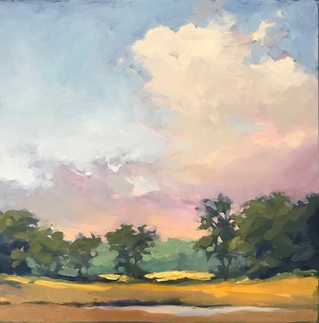 Margaret Gerding | Pink Cloud Study | Oil on Panel | 12" X 12" | $1,750