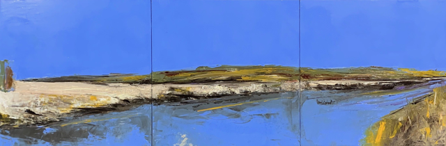 Janis H. Sanders | Autumn Gold I, II, III (Triptych) | Oil on Panel | 12" X 36" | $2,400
