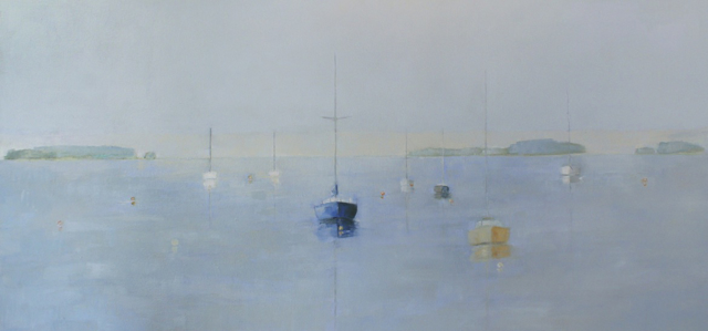 Ellen Welch Granter | Harbor | Oil on Canvas | 24" X 48" | Sold