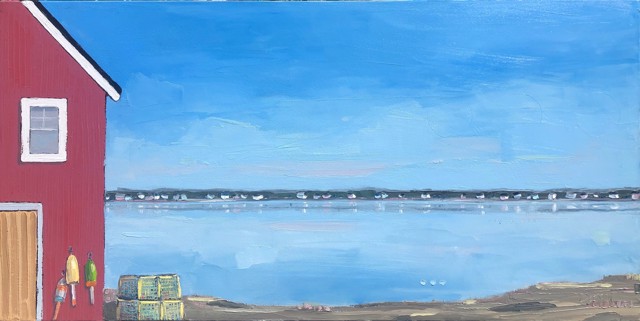 Bethany Harper Williams | The Lobster Shack | Oil on Canvas | 24" X 48" | Sold