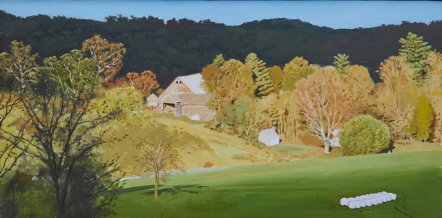 William B. Hoyt | Moore's Farm | Oil on Canvas Stretched on Panel | 12" X 24" | $2,600