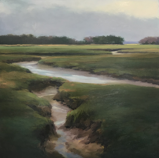 Margaret Gerding | Morning Study of the Marsh | Oil on Panel | 18" X 18" | $2,800