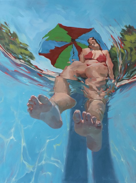 Michele Poirier Mozzone | Wallflower | Oil on Canvas | 40" X 30" | $7,400