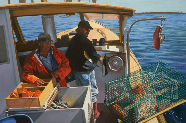 William B. Hoyt | Lobstering on Tatiana | Oil | 24" X 36" | $14,500.00