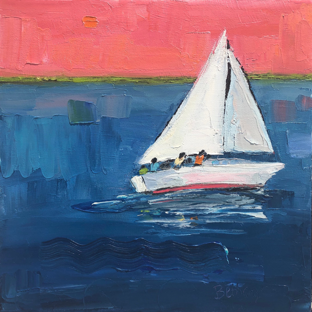 Bethany Harper Williams | Sailor's Delight | Oil on Canvas | 14" X 14" | Sold