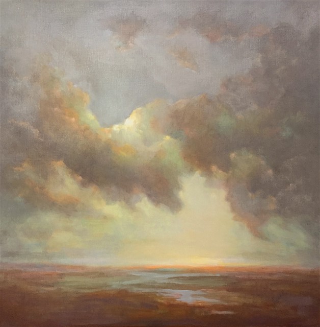 Julie Houck | Morning At Thomas Point | Oil on Linen | 40" X 40" | Sold