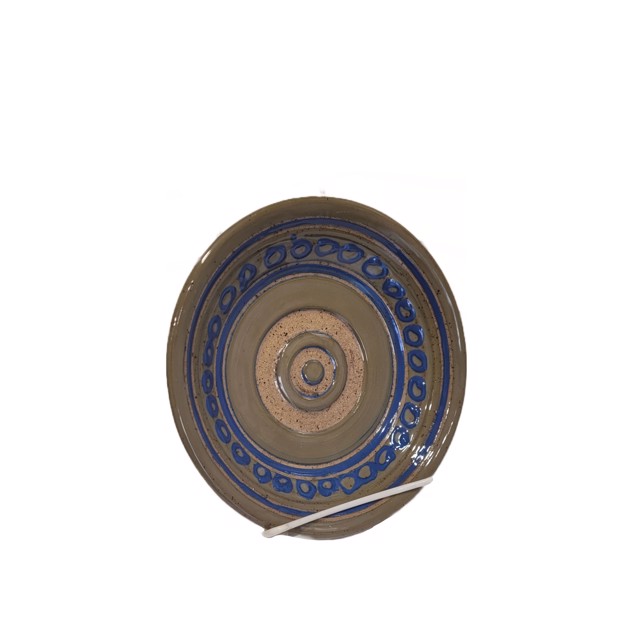 Richard Winslow | Blue Green Design Dish 2 | Ceramic | 8.25" X 8.25" | $60