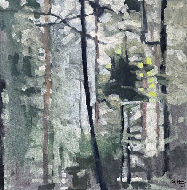 Liz Hoag | Backlit Pine | Acrylic on Canvas | 20" X 20" | $1,800