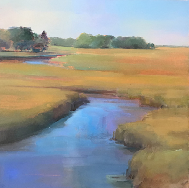 Holly Ready | Marsh, Winding Way | Oil on Canvas | 18" X 18" | $2,000