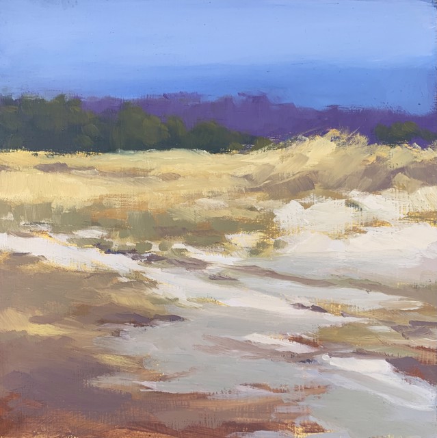 Margaret Gerding | Beach Path Study | Oil on Panel | 8" X 8" | $850