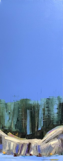 Janis H. Sanders | Coast Cliffs II | Oil on Canvas | 30" X 12" | $1,525