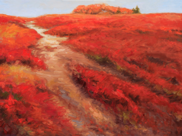 Abbie Williams | Ridiculously Red Blueberries | Oil | 24" X 32" | $2,900