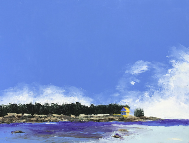 Janis H. Sanders | Coast and Pines | Oil on Panel | 36" X 48" | $7,350