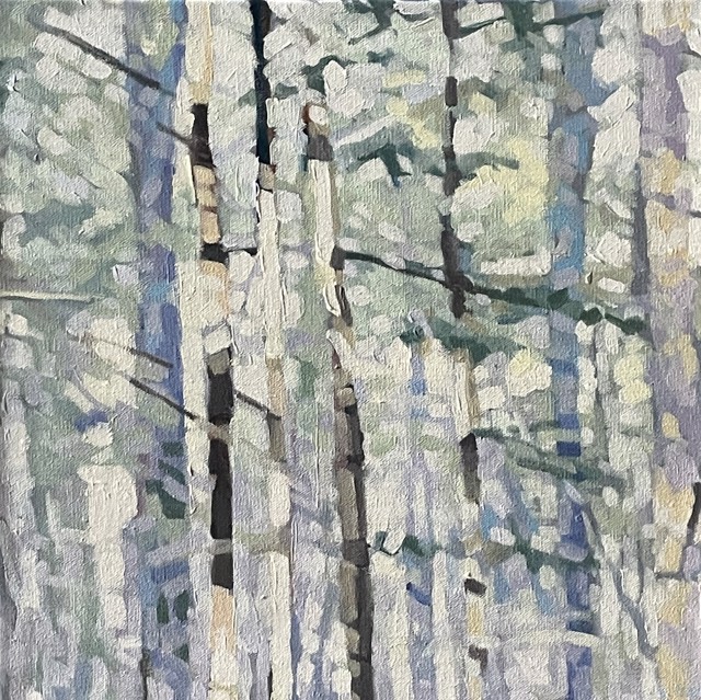 Liz Hoag | Neighborhood Woods | Acrylic on Canvas | 16" X 16" | $1,300
