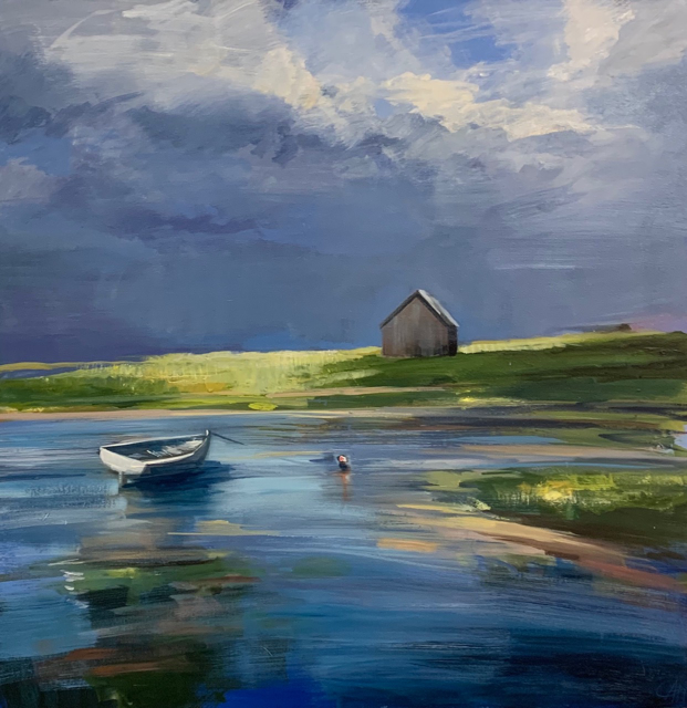 Craig Mooney | Beach Shack | Oil on Canvas | 42" X 42" | Sold