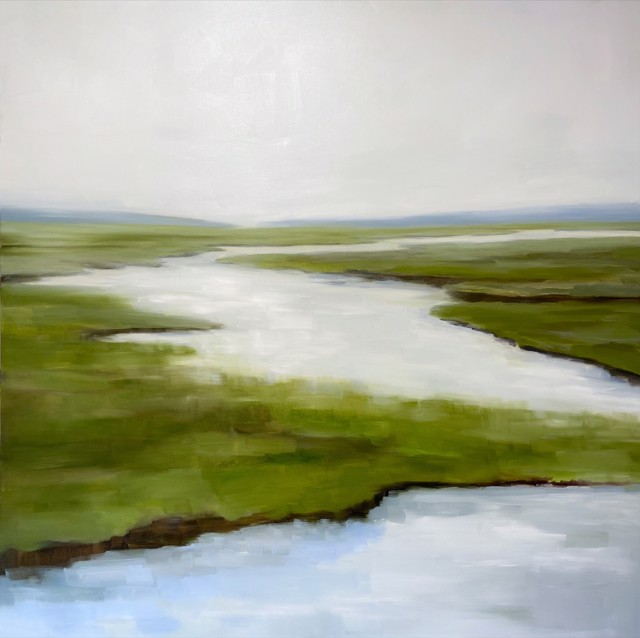 Jill Matthews | Overcast and Break | Oil on Canvas | 48" X 48" | Sold