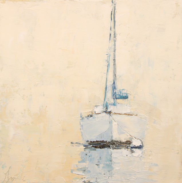 Ellen Welch Granter | Sails Down | Oil | 12" X 12" | Sold