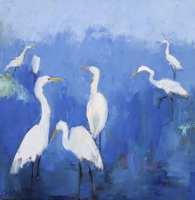 Ellen Welch Granter | Skewer Peace | Oil on Canvas | 24" X 24" | $2,400