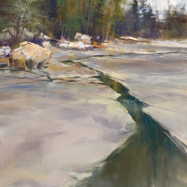 Lyn Asselta | 10a.m. at Woodward Cove | Pastel on Paper | 12" X 12" | $1,400