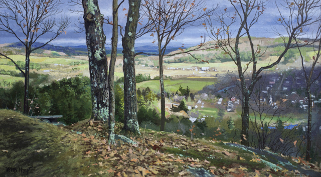 William B. Hoyt | Woodstock from Mt. Tom | Oil | 10" X 15" | Sold