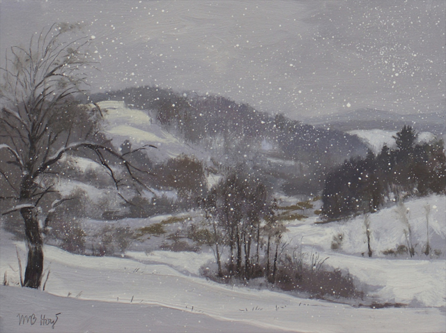William B. Hoyt | Happy Valley in Snow | Oil | 6" X 8" | Sold