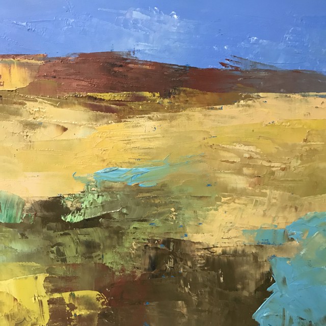Janis H. Sanders | Autumn Marsh | Oil on Panel | 8.25" X 8.25" | $400.00
