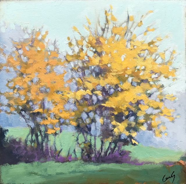 Margaret Gerding | Autumn's Brush | Oil on Panel | 10" X 10" | Sold